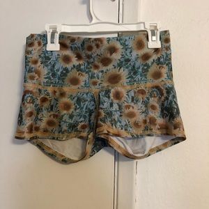 Teeki Sunflower Yoga Shorts
